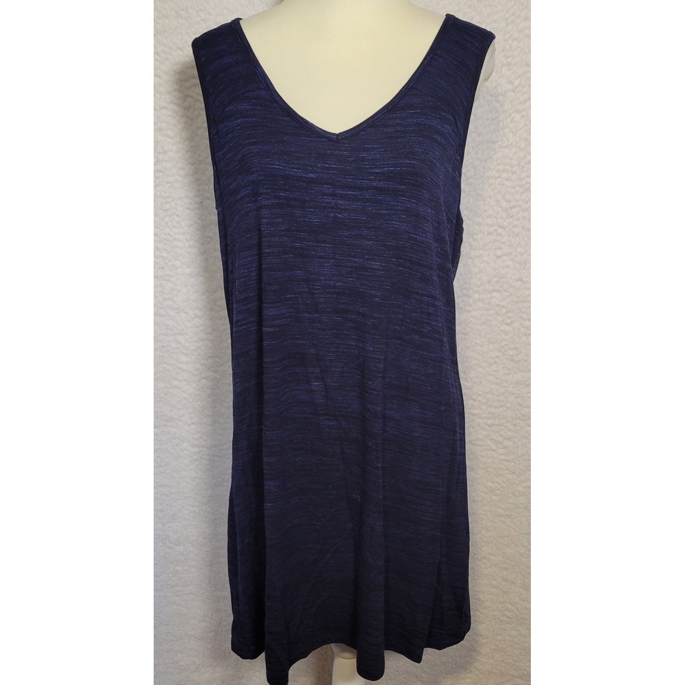 Women's Dress Barn Sleeveless Dress Size L Sundress Blue NEW NWT V-Neck 1705